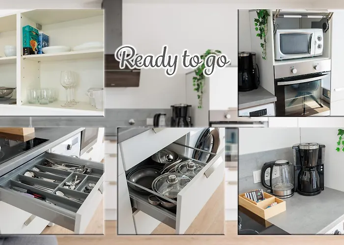 Modernes Mit Terrasse & Garten, Parkplatz & 24h Self-check-in Appartement *